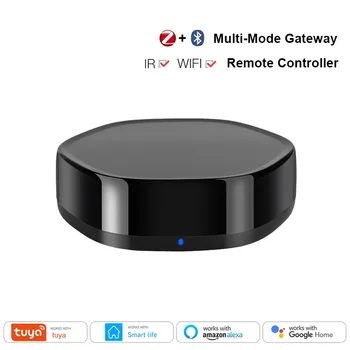 Беспроводной пульт дистанционного управления Tuya WiFi IR, многорежимный шлюз ZigBee 3.0 Bluetooth, мост для умного дома, работает с Alexa Google Home