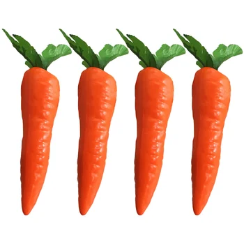 4 шт., игрушки из искусственной моркови, украшения из пенопластовой моркови, украшения, поддельные овощи, реквизит для фотосессии, пасха