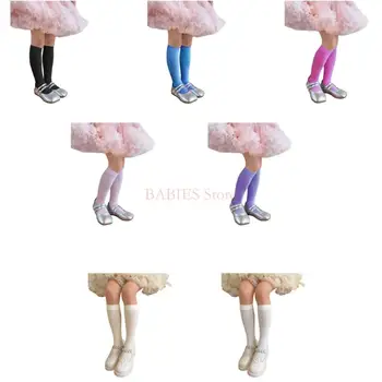 Дышащие нейлоновые носки C9GB для девочек, мягкие эластичные гольфы, детские носки принцессы на лето, весенние носки для танцев