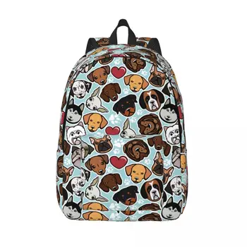 Студенческая сумка, рюкзак с рисунком собачьей головы, легкий рюкзак для родителей и детей, пара сумок для ноутбука