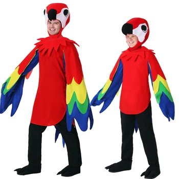 Хэллоуин Косплей Костюм Ара Родитель-ребенок Костюмы Животных птица косплей костюм Карнавальная Вечеринка Ролевая Игра Косплей