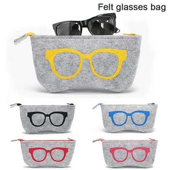 1 шт. горячие портативные Мягкие Защитные очки для чтения на молнии, чехол для солнцезащитных очков, Новая фетровая сумка для очков, футляр для солнцезащитных очков, коробка