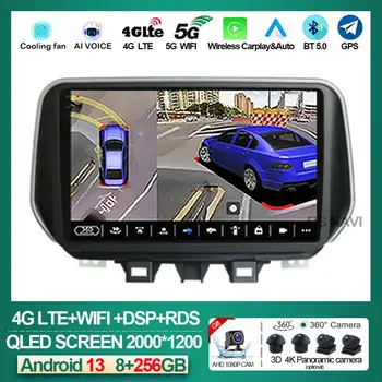 Автомагнитола Android 13 для Hyundai Tucson IX35 2018-2020, 9-дюймовый мультимедийный плеер с 4G Carplay и БЕЗ 2Din GPS