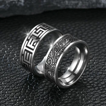 SHOUMAN 2023 Новое мужское кольцо из титановой стали в европейском и американском стиле, персонализированные модные украшения для мужских колец