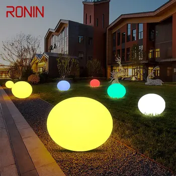 Современный белый газонный светильник RONIN Водонепроницаемый IP65 Наружный круглый светодиодный 16 цветов для украшения сада и парка