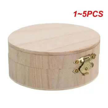 1 ~ 5ШТ Персонализированный Антикварный Высококачественный Деревянный Круглый Ящик Для Хранения Деревянная Коробка Подарочная Коробка