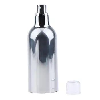Маленькая Пустая бутылка Безвоздушного насоса с крышкой для Продуктов, Лосьона и Крема (Серебристого цвета)